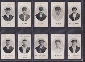 Cigarette cards, Taddy, County Cricketers, Lancashire (set, 15 cards) (some with slight marks & acm,