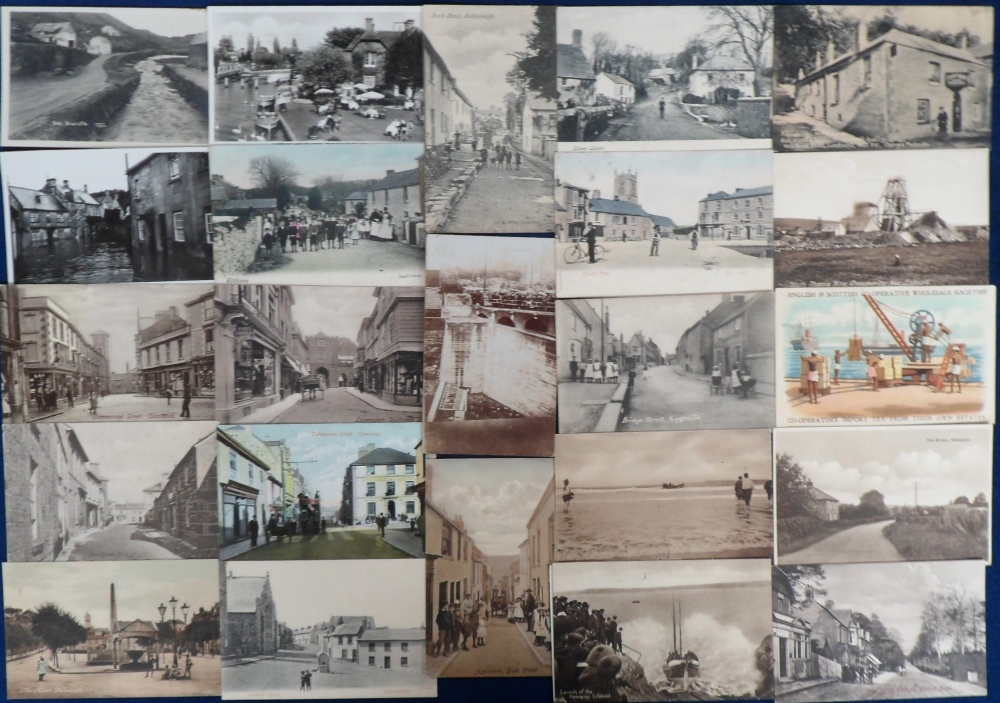 Postcards, a mainly UK topographical collection of approx. 57 cards, the majority Cornwall towns and - Image 2 of 2