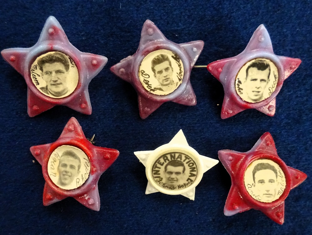 Trade issue, Football, Star Badges, a collection of 10 plastic star badges with player pictures - Bild 3 aus 4