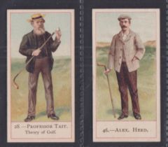 Cigarette cards, Cope's, Cope's Golfers, two cards, no 28 Professor Tait & no 46 Alex Herd (gd) (2)