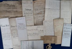 Deeds, Documents, Indentures and Miscellaneous, a collection of vellum and paper documents 1652-