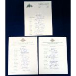 Cricket autographs, The following 62 lots are the continuation of the single owner collection that