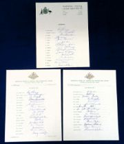 Cricket autographs, The following 62 lots are the continuation of the single owner collection that