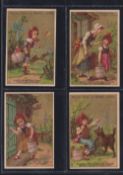 Trade cards, Liebig, S115 Little Red Riding Hood, set of 6 cards all backs are French language (