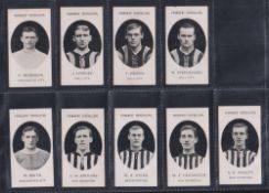 Cigarette cards, Taddy, Prominent Footballers (With Footnote), 9 cards, Lindley, Nevins & Stephenson