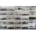 Transportation, Photographs, Aviation, 60 b/w images of a selection of aircraft in service with