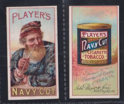 Cigarette cards, Player's Advertisement cards (2) Old Salt Long Pipe (light vertical crease,