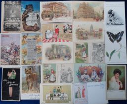 Postcards, Advertising, a collection of 160 various cards to include hotels, Camp Coffee, Frys,