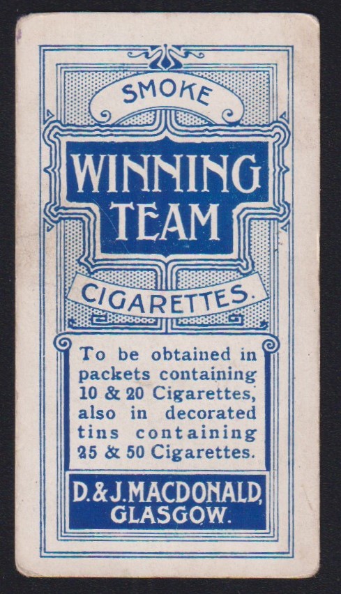 Cigarette card, D. & J, MacDonald, Cricketers, type card, W. G. Grace (light scratch to face, - Image 2 of 2