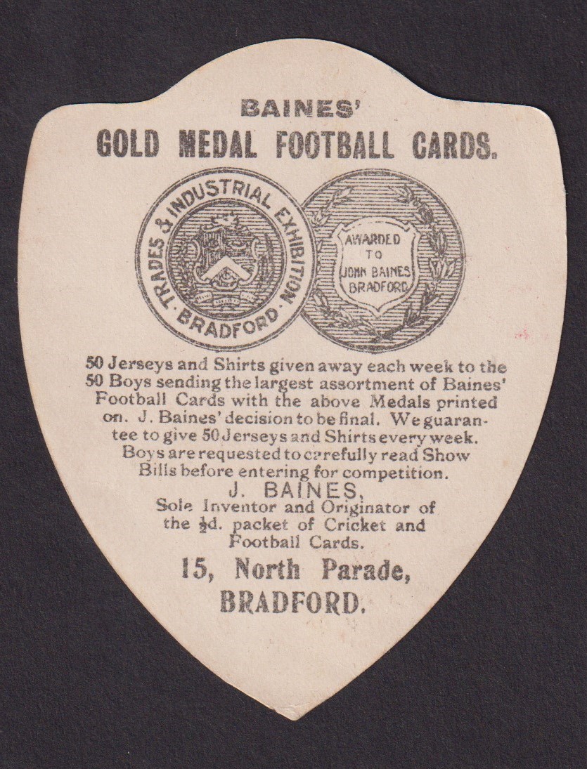 Trade Card, Baines Shield, Football, Watford type card with D. M'Kinlay inset (vg) (1) - Image 2 of 2