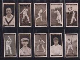 Cigarette cards, Australian Test Cricketers, set 36 cards including Donald Bradman (fair/gd, Bradman