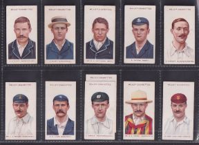 Cigarette cards, Wills, Cricketers 1908 (set, 50 cards, 48 with small 's' & two with large 'S', plus