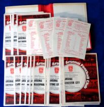 Football programmes, Arsenal FC, 1968/69, First team, reserves etc, 26 different home league, FA Cup