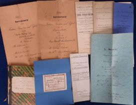Essex Pub Sale Documents, a collection of 13 inventories/valuations of fixtures and fittings pending