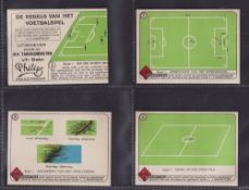 Cigarette cards, Holland, Philips (Groothoff), Rules of Football, 'L' size (set, 55 cards) (most