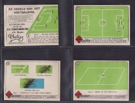 Cigarette cards, Holland, Philips (Groothoff), Rules of Football, 'L' size (set, 55 cards) (most