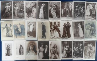 Postcards, Theatre, a theatrical selection of approx. 110 RPs of Edwardian actors, actresses, and