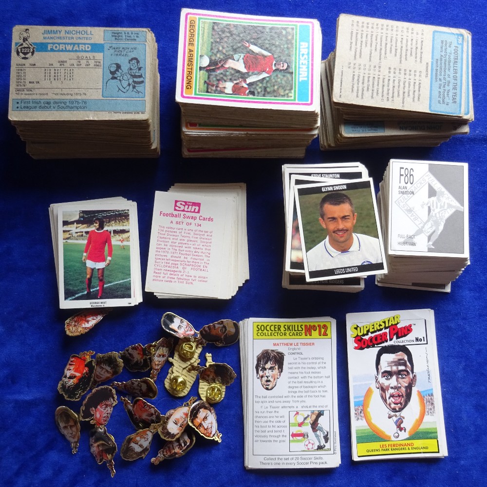 Trade cards, Football, mixed selection including Orbis Football stickers 1990/91 (220+), Topps