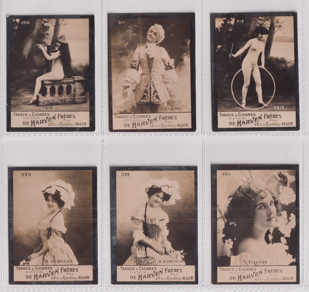 Cigarette cards, Algeria, De Harven Freres, Photo Series 2, Actresses, 'M' size, numbered, 38 - Image 6 of 6