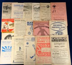 Football programmes, Hull City Aways 1948/49, 17 programmes, inc. Tranmere, Doncaster, Grimsby