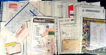 Football tickets & team sheets, Chelsea FC, away collection, 1990/91 to 1999/2000, 90/1 (23