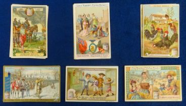 Trade cards, Liebig, six German edition sets, The Conquest of Mexico S527, La Prophete (Opera) S528,