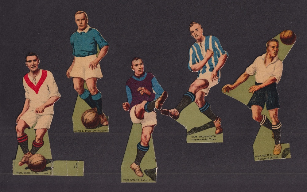 Trade cards, Thomson, Footballers - shaped, (set, 11 cards) (some with stand-up tabs missing - Image 2 of 2