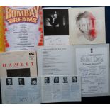 Autographs, Theatre, a selection of 11 souvenir theatre and other programmes, all with signatures