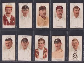 Cigarette cards, Wills, Cricketers 1901 (with vignettes) (set, 50 cards) includes W.G. Grace (back