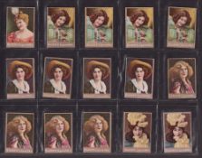 Cigarette cards, Ogden's, Miniature Playing Cards, Group II (Beauty Backs, figure '40' in blue on