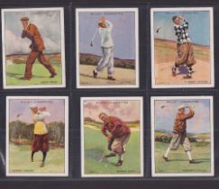 Cigarette cards, Wills, Famous Golfers, 'L' size (set, 25 cards) (a few with slight marks, gen. gd)