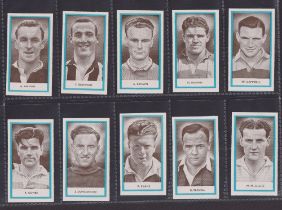 Cigarette cards, Phillips, Footballers 1st Series, paper Sports packet issue, all cut to size (