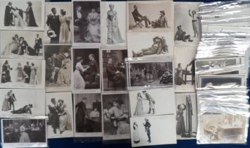 Postcards, Theatre, a selection of approx. 107 RP and printed cards of Edwardian play scenes,