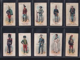 Cigarette cards, Wills, Soldiers & Sailors (Blue Back) (set, 50 cards) (fair/gd)
