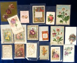 Ephemera, The Language Of Flowers, to comprise 13 greetings cards, 3 booklets and 2 scraps, all