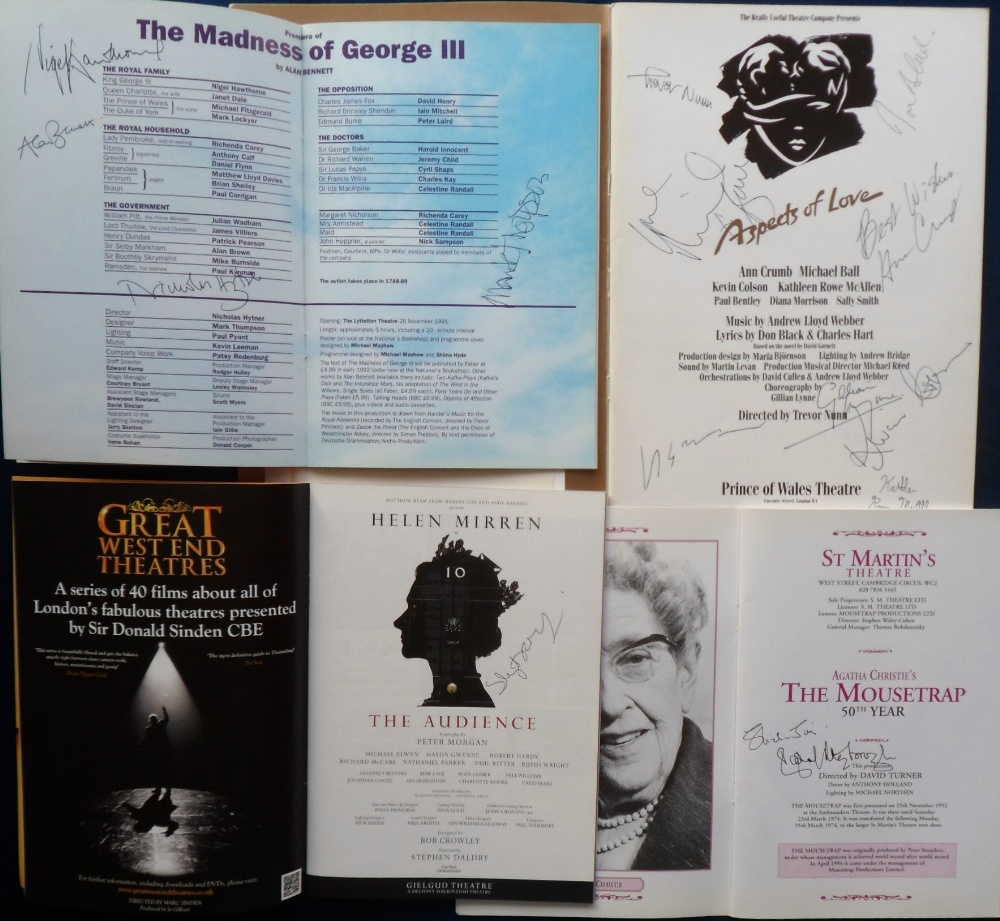 Autographs, Theatre, a selection of 10 souvenir theatre programmes, all with signatures inc. 50th - Image 2 of 2