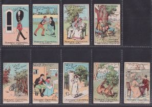 Cigarette cards, Faulkner's, Puzzle Series (Nosegay) (9/12) (all with slight trim o/w gd) (9)