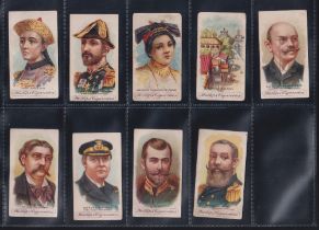 Cigarette cards, Godfrey Phillips Boxer Rebellion, 9 cards (fair/gd)