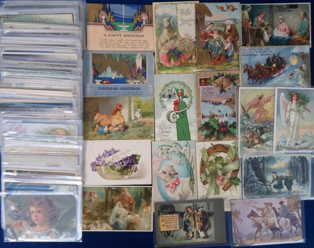 Postcards, Greetings, a selection of 237 various greetings cards to include Thanksgiving, Christmas,