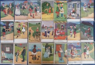 Postcards, Comic, a collection of 128 cards to comprise Hamish Duncan (83) and Bert Thomas (45).