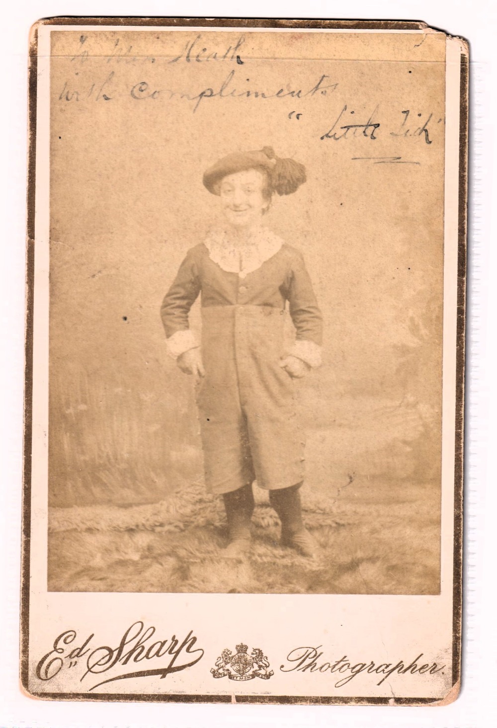 Autographs, Variety, a signed cabinet size photograph of Little Tich, comedian and dancer (1867-