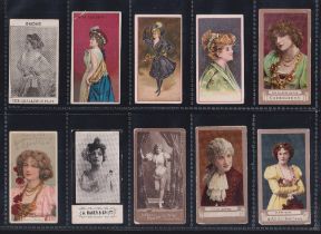Cigarette cards, 10 type cards all Actresses & Beauties, 10 scarcer cards including issues from
