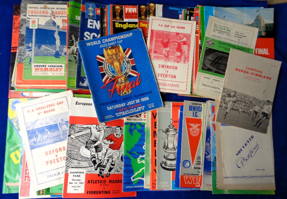Football programmes, Big match selection, 100+, 1950's onwards inc. DWS Amsterdam v Manchester
