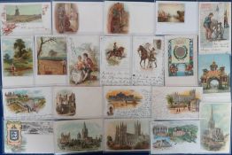 Postcards, a collection of approx. 27 early, mainly UK chromos with 22 published by Tuck from