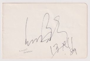 Autograph, Leonard Bernstein, American conductor, composer, pianist and author (1918-1990), black