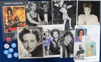 Entertainment, Film Memorabilia, a large qty. of items to include signed photos (Hayley Mills, Linda