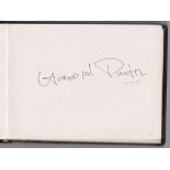 Autograph Book, containing a broad selection of signatures to include The Arts: Diana Rigg, Trevor