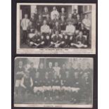 Football postcards, Plymouth Argyle, 2 printed Team Group cards, one undated (p.u. 1904), the