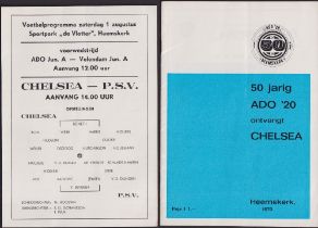 Football programme, Programme for Chelsea 1970 Tour to Holland covering matches v Ajax, NAC & P.S.V.