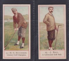 Cigarette cards, Cope's, Cope's Golfers, two cards, no 21 H. G. Hutchinson & no 25 J. Ball (gd) (2)